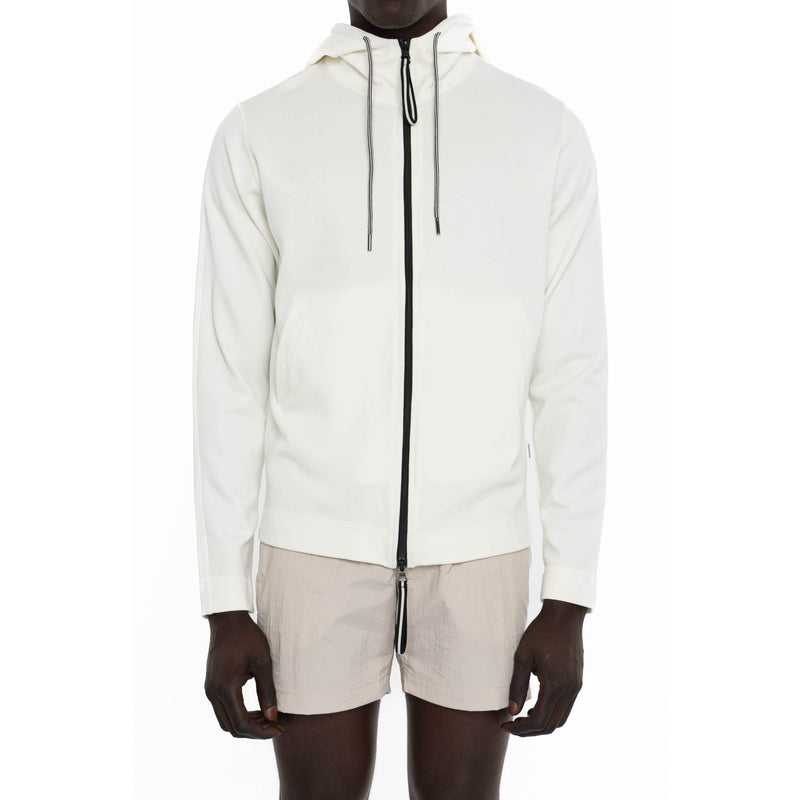 PUNTO MILANO COTTON ZIPPERED HOODIE