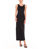 BLACK LONG LYCRA TANK DRESS