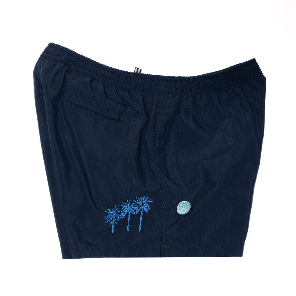 ELASTICATED BOXER WITH PALM TREE EMBROIDERY