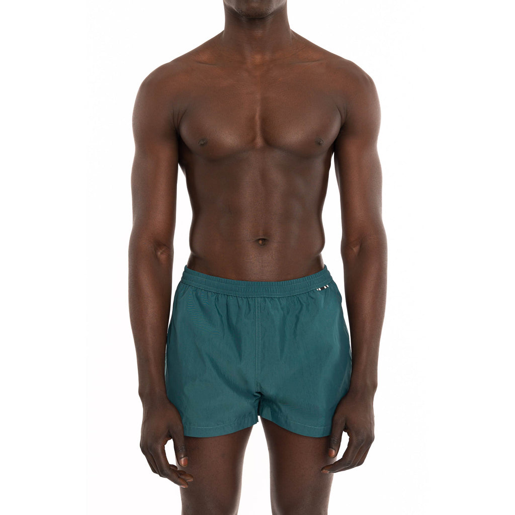 ELASTICATED BOXER WITH PALM TREE EMBROIDERY