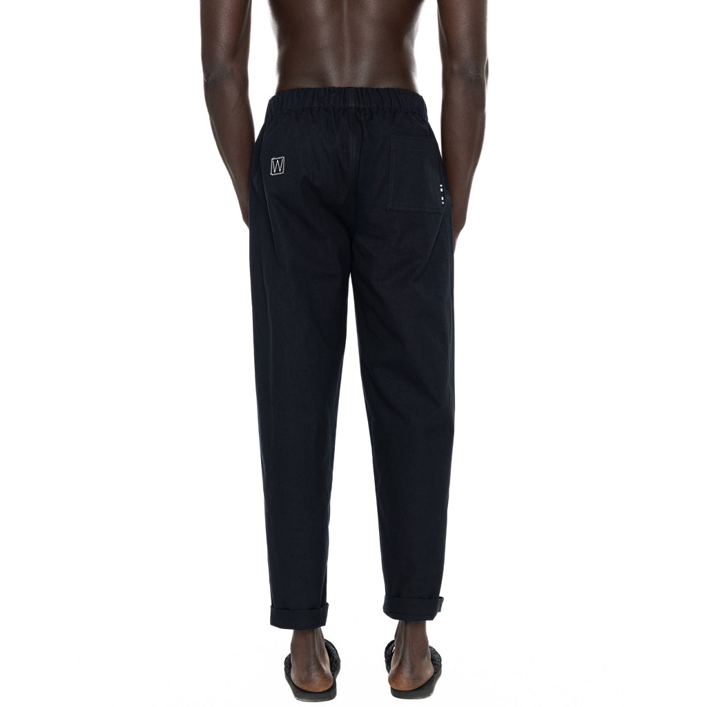 ELASTICATED COTTON TWILL TROUSER