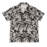 LINEN SHORT SLEEVE SHIRT WITH PALM PRINT