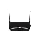 BLACK CRETA TOP WITH MULTI-STRAP