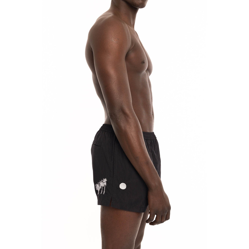 ELASTICATED BOXER WITH PALM TREE EMBROIDERY
