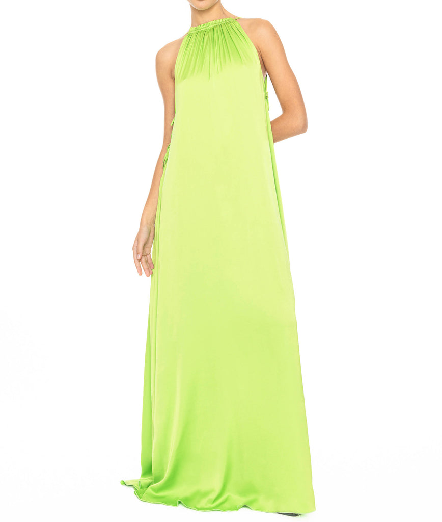 LONG HALTER DRESS