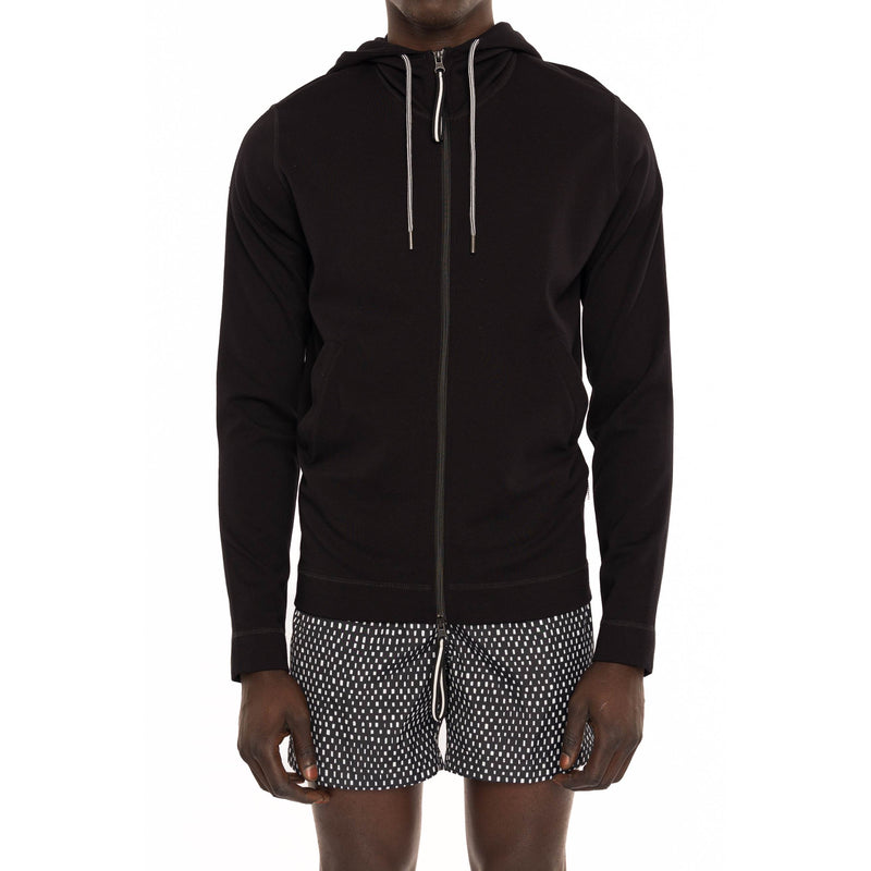 PUNTO MILANO COTTON ZIPPERED HOODIE