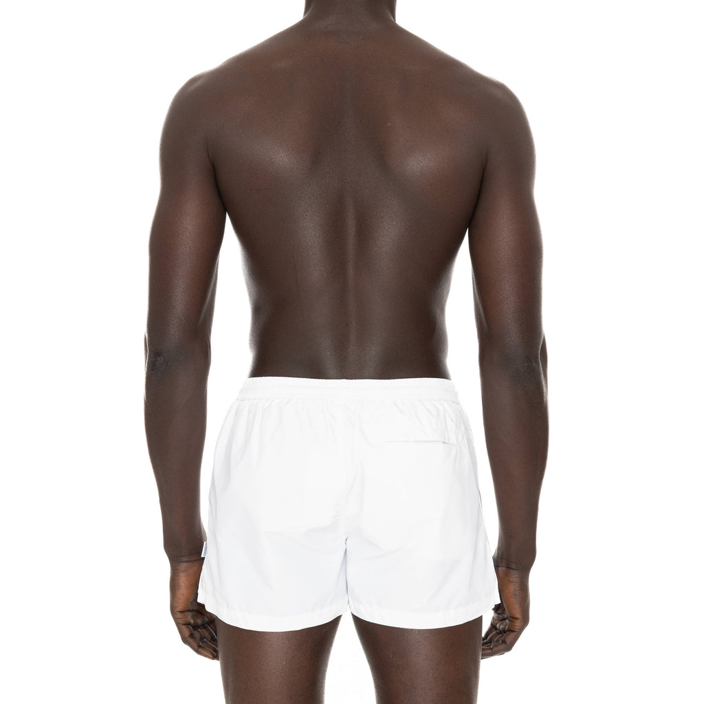 WHITE ELASTICATED SHORT BOXER