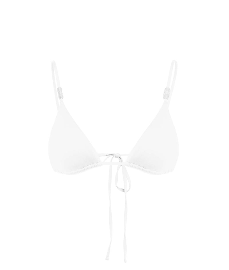 WHITE CIPRO TRIANGLE BIKINI TOP