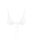 WHITE CIPRO TRIANGLE BIKINI TOP