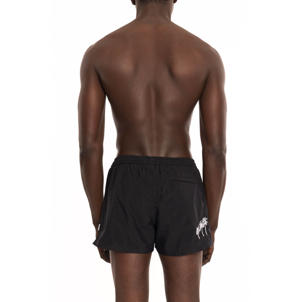ELASTICATED BOXER WITH PALM TREE EMBROIDERY