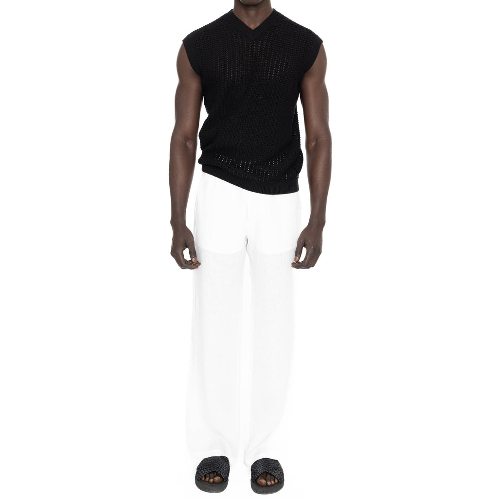 LINEN TROUSER WITH DRAWSTRING