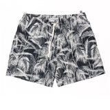 BLACK ELASTICATED MID-LENGTH SWIM BOXER