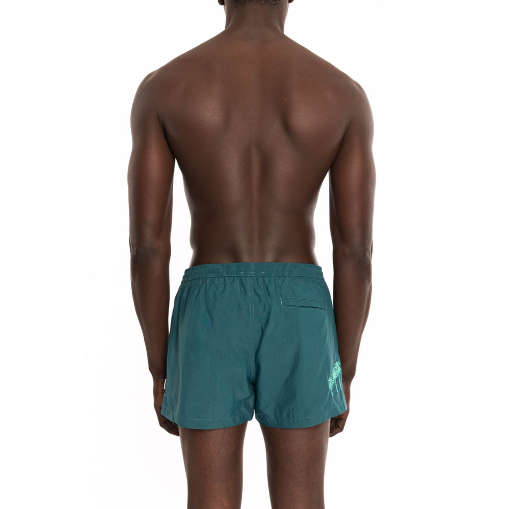 ELASTICATED BOXER WITH PALM TREE EMBROIDERY