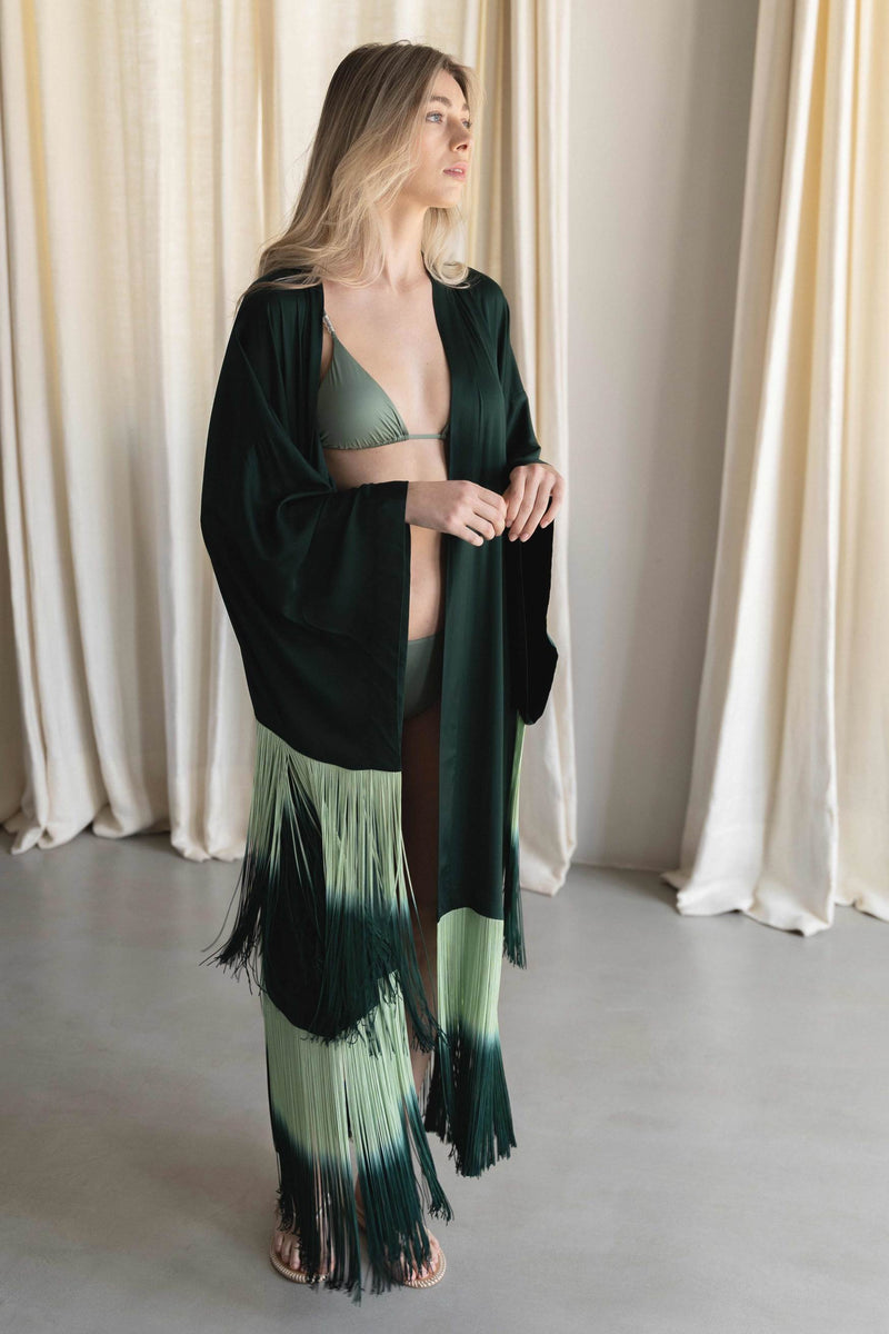 KIMONO WITH FRINGE