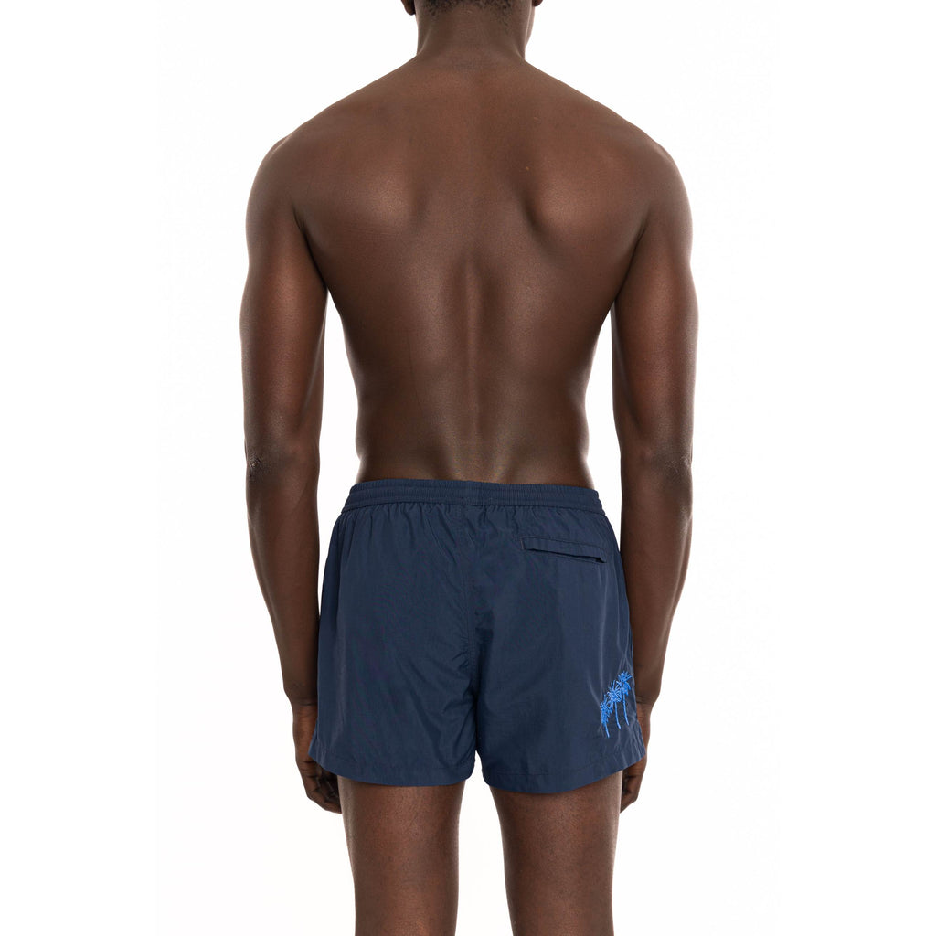 ELASTICATED BOXER WITH PALM TREE EMBROIDERY