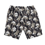 LINEN SHORT WITH DRAWSTRING WITH JUNGLE PRINT