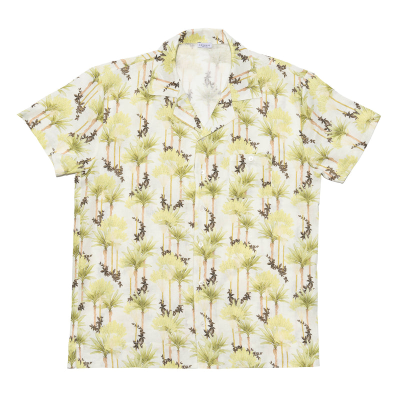 LINEN SHORT SLEEVE SHIRT WITH JUNGLE PRINT