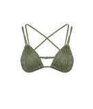 SAGE IDRA TRIANGLE BIKINI TOP WITH CRYSTALS