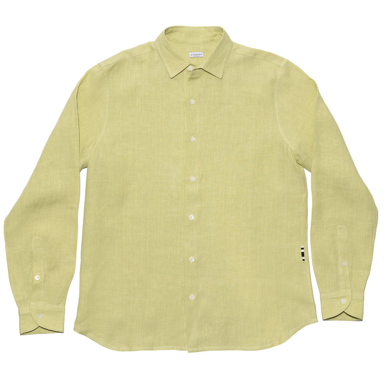 PISTACCHIO LINEN LONG SLEEVE SHIRT