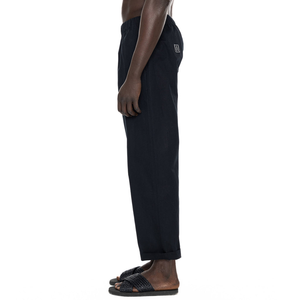 ELASTICATED COTTON TWILL TROUSER