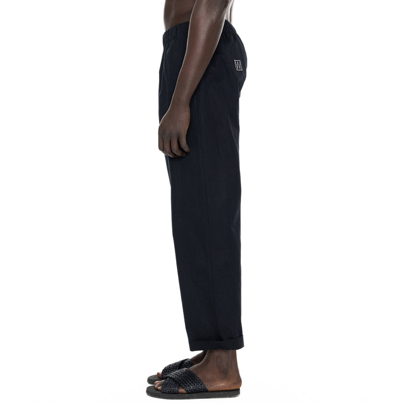 ELASTICATED COTTON TWILL TROUSER