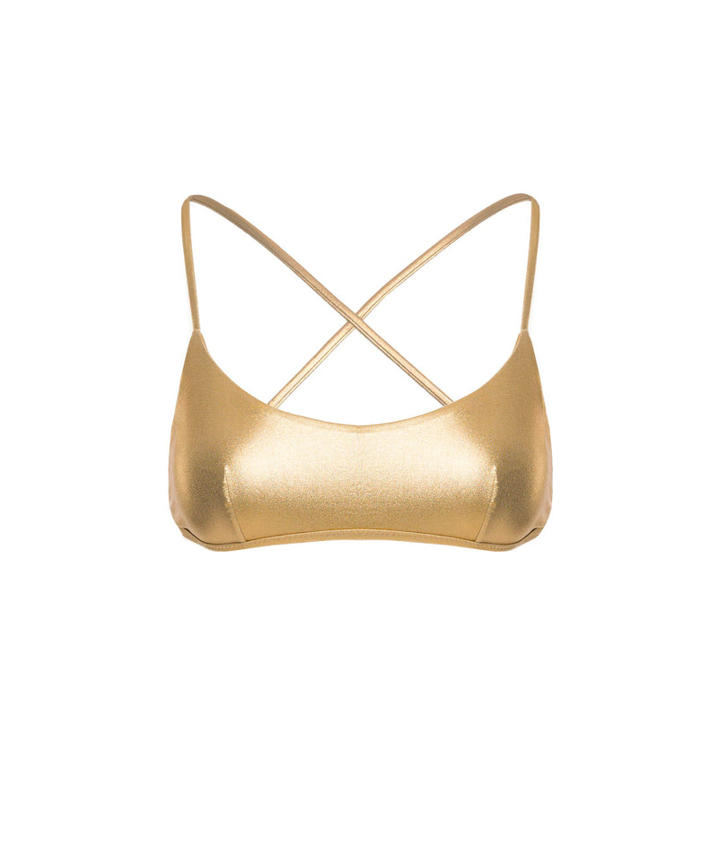 GOLD MALTA BIKINI TOP LAMINATED
