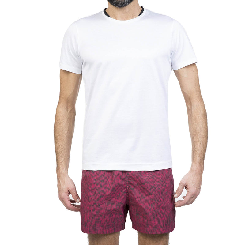 JERSEY T-SHIRT WITH DOUBLE COLLAR DETAIL