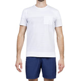 PIMA COTTON SCOOP NECK T-SHIRT WITH STRIPE PRINT