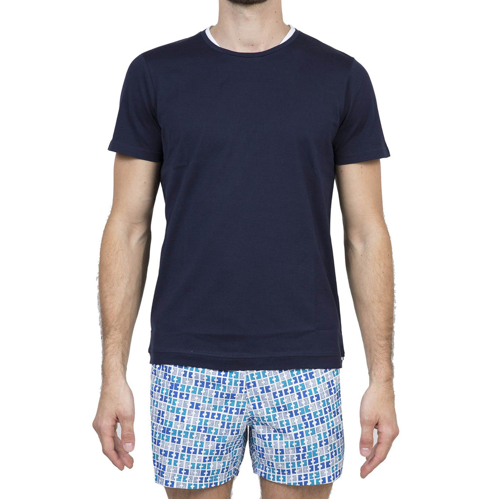 JERSEY T- SHIRT WITH DOUBLE COLLAR DETAIL