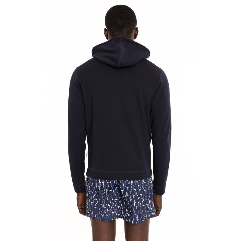 PUNTO MILANO COTTON ZIPPERED HOODIE