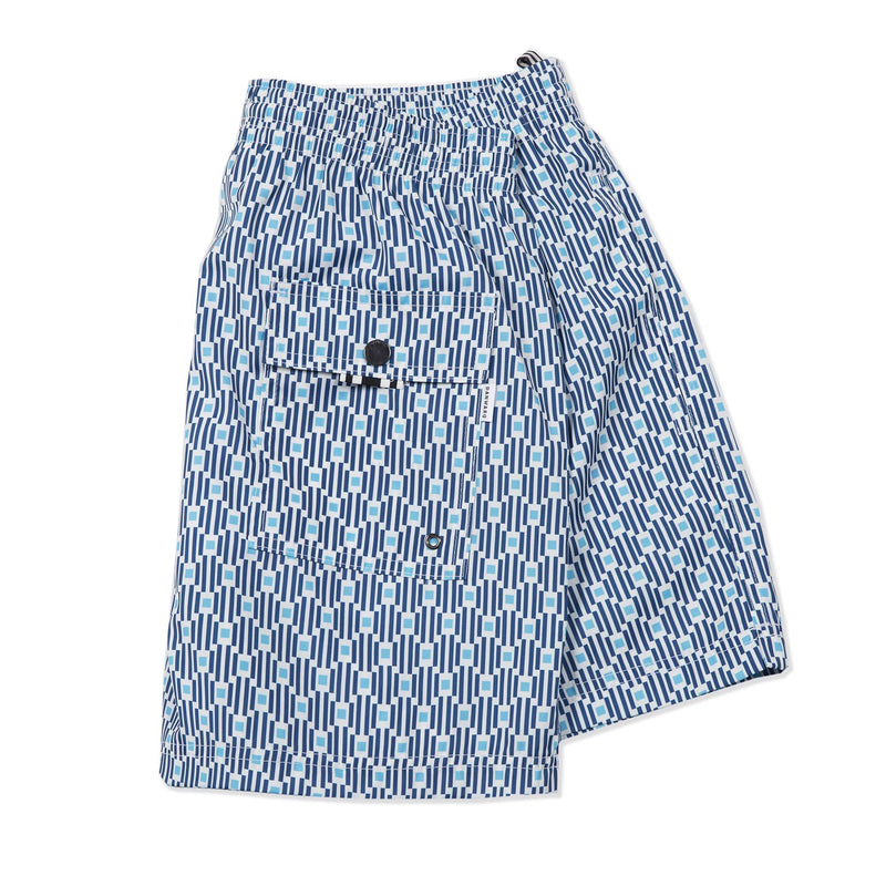 OCEAN ELASTICATED MID-LENGTH SWIM BOXER
