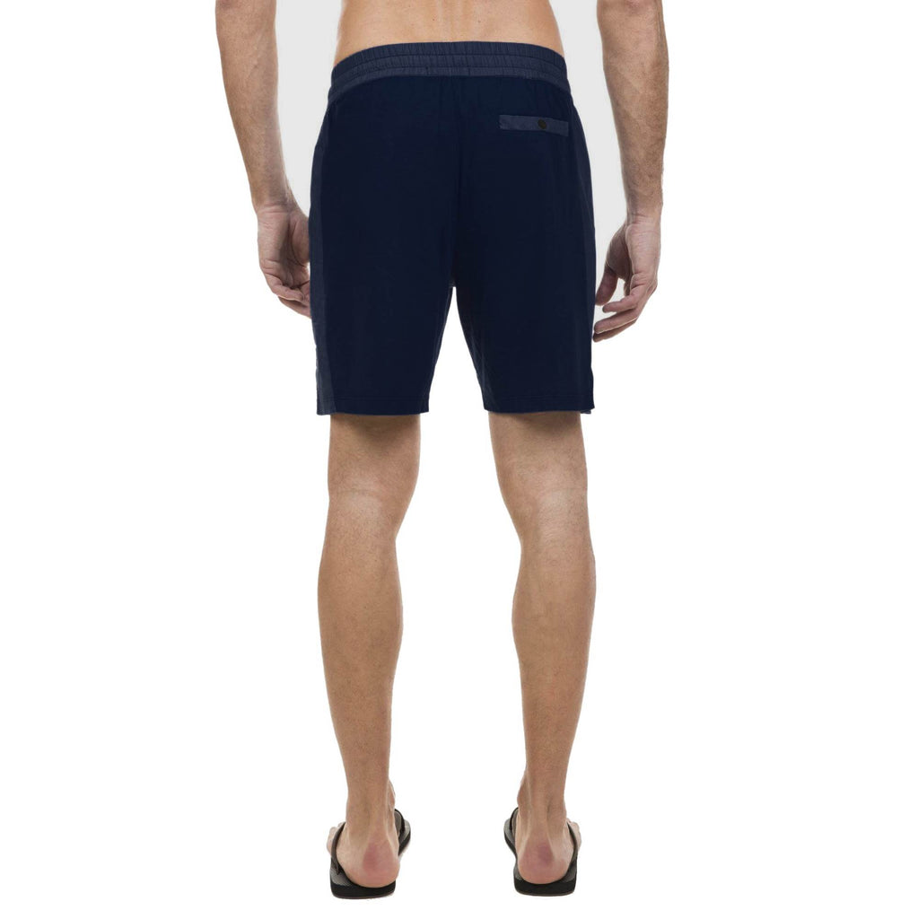 JERSEY-POPELINE GARMENT DYED DRAWSTRING SHORT