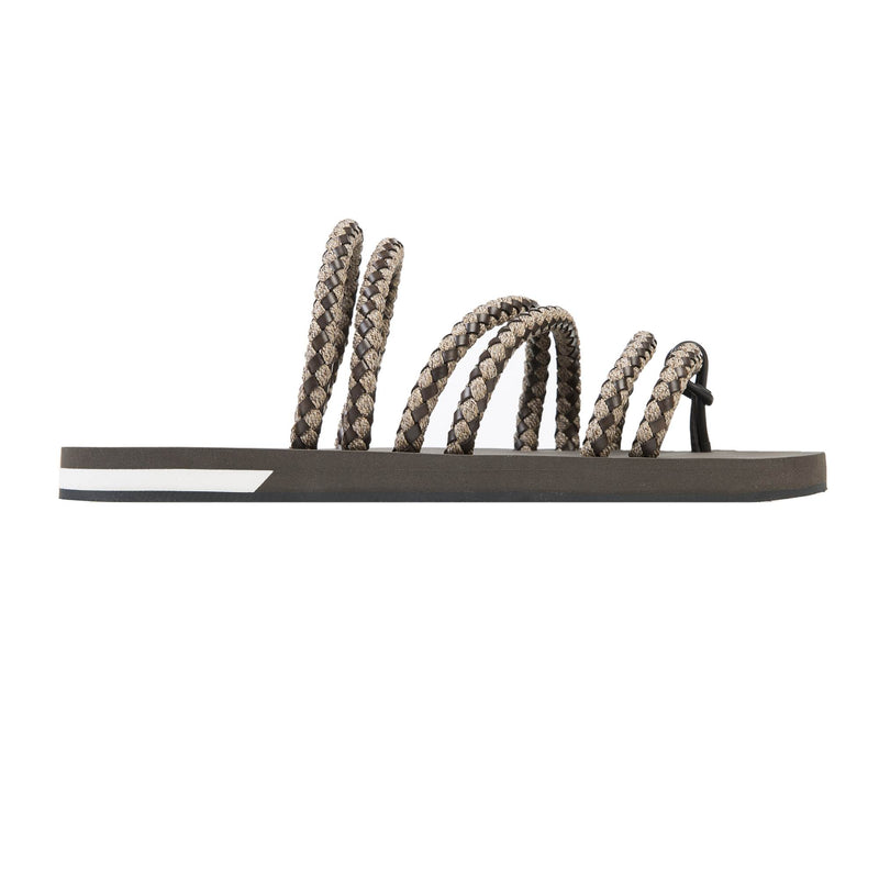 CORDED SANDAL WITH BICOLOR MICRO SOLE