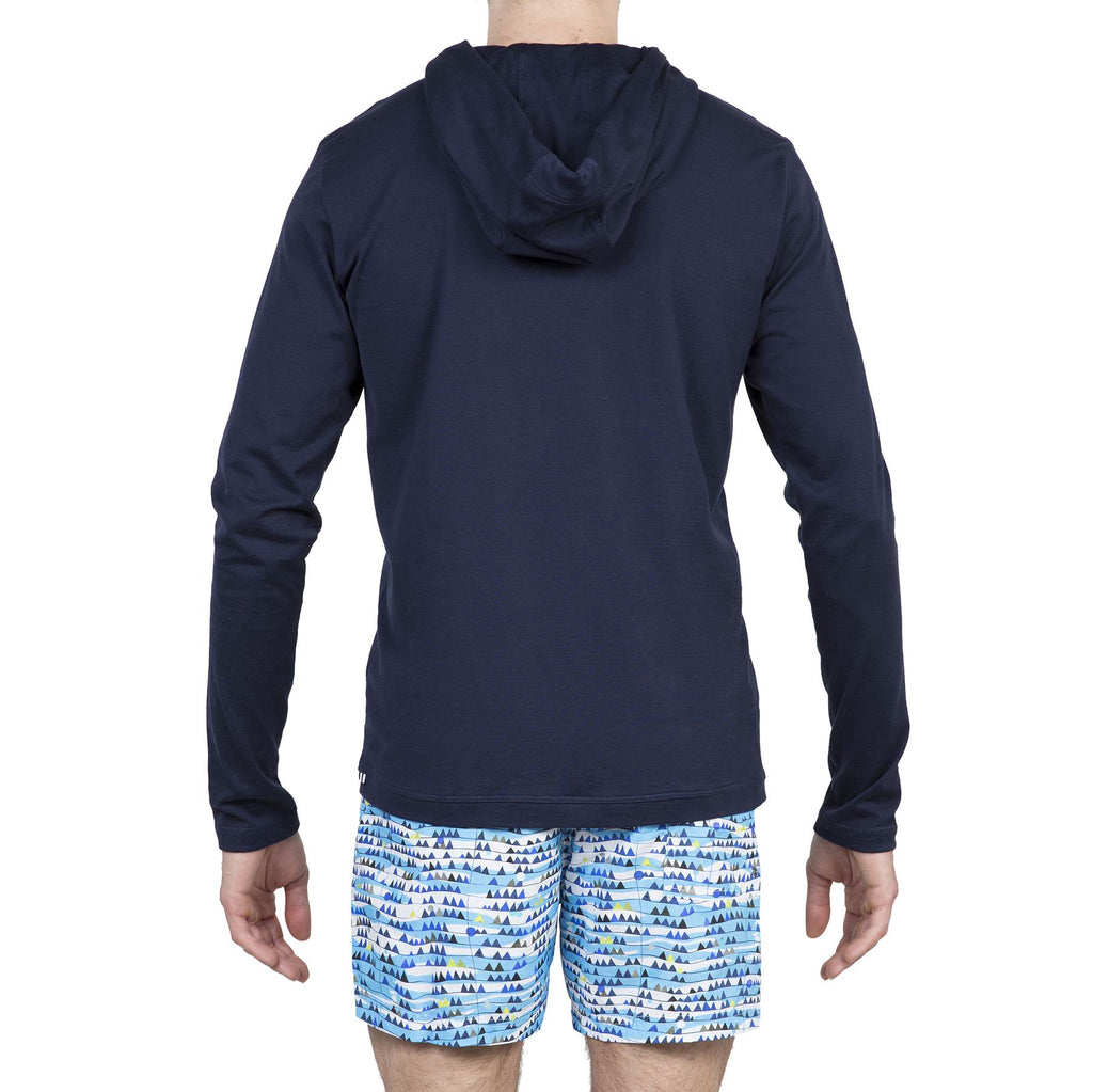 COTTON JERSEY LONG SLEEVE TEE SHIRT WITH HOOD