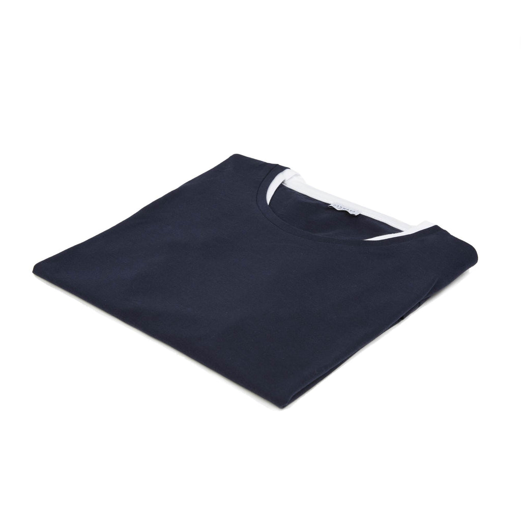 JERSEY T- SHIRT WITH DOUBLE COLLAR DETAIL