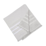 FRINGED JACQUARD COTTON TERRY DOUBLE SIDED BEACH TOWEL