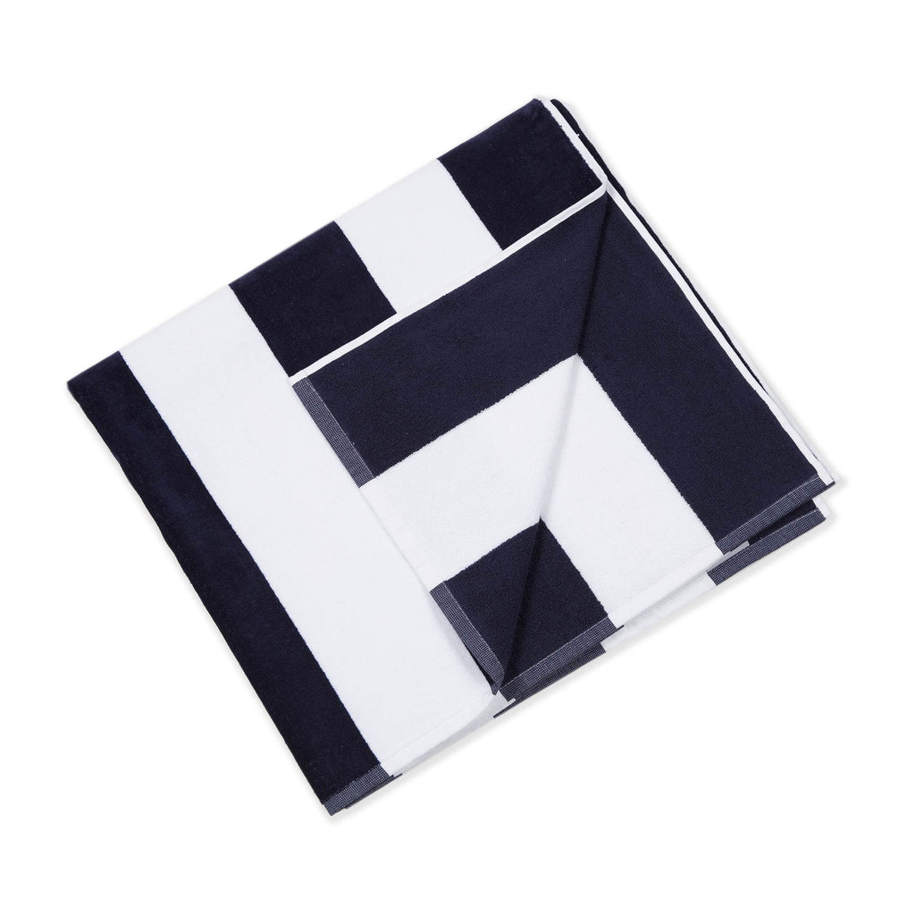 STRIPED LUXURY COTTON TERRY BEACH TOWEL