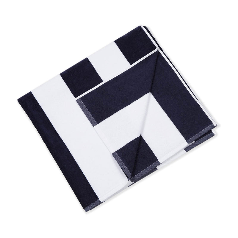 STRIPED LUXURY COTTON TERRY BEACH TOWEL