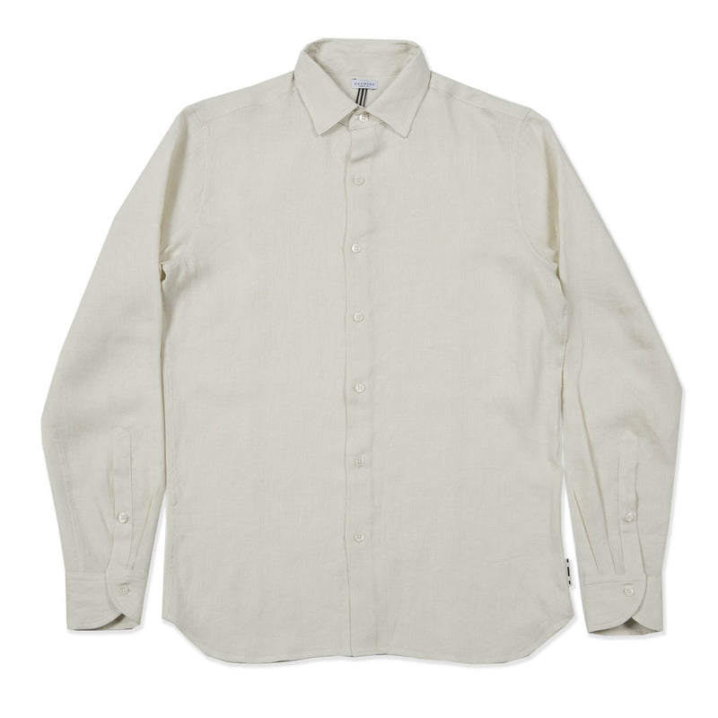 IVORY LINEN LONG SLEEVE SHIRT