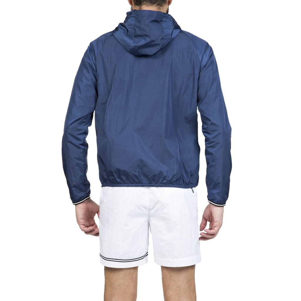 HOODED WIND BREAKER WITH RAGLAN SLEEVES