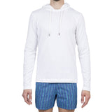 COTTON JERSEY LONG SLEEVE TEE SHIRT WITH HOOD