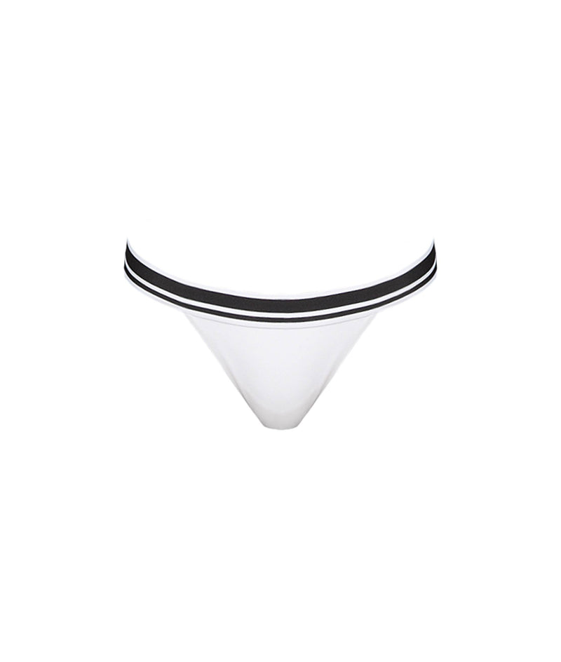 WHITE ZANTE ELASTICATED BIKINI BOTTOM