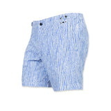 BLUE TAILORED MID-LENGTH SWIM SHORT