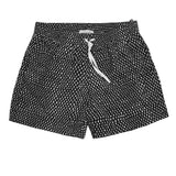 BLACK ELASTICATED MID-LENGTH SWIM BOXER