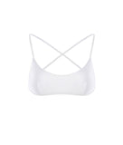 WHITE MALTA BIKINI TOP WITH CRISS-CROSS STRAPS