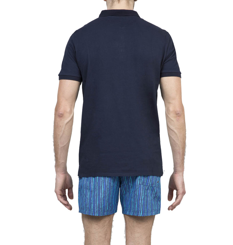 COTTON PIQUÉ POLO WITH RAW EDGE DETAIL