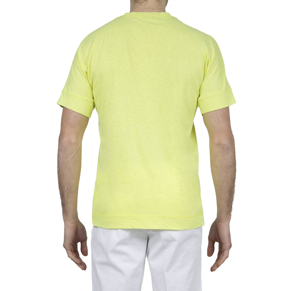 COTTON/LINEN JERSEY T-SHIRT WITH KIMONO STYLE SHORT SLEEVES