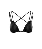 BLACK IDRA TRIANGLE BIKINI TOP WITH DOUBLE STRAP