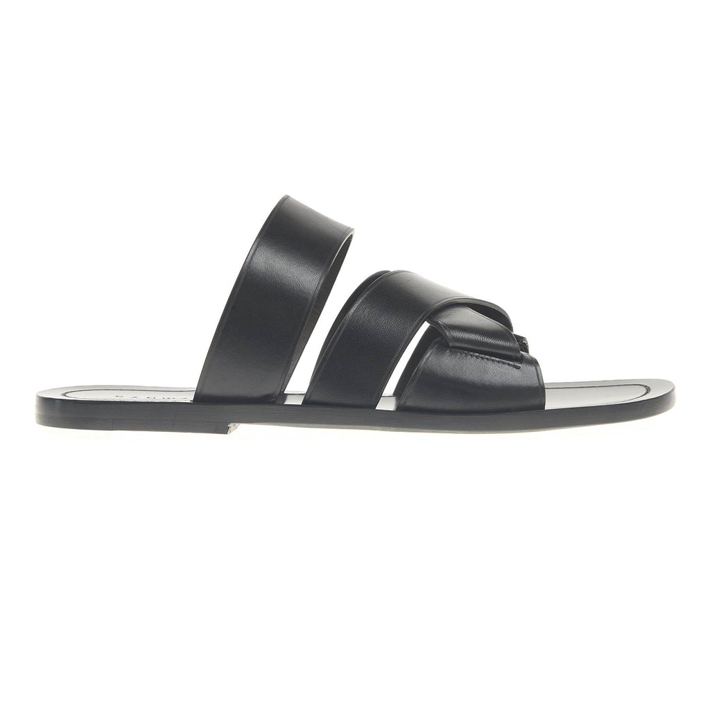 CRISSCROSS MULTI-STRAPPED LEATHER SANDAL