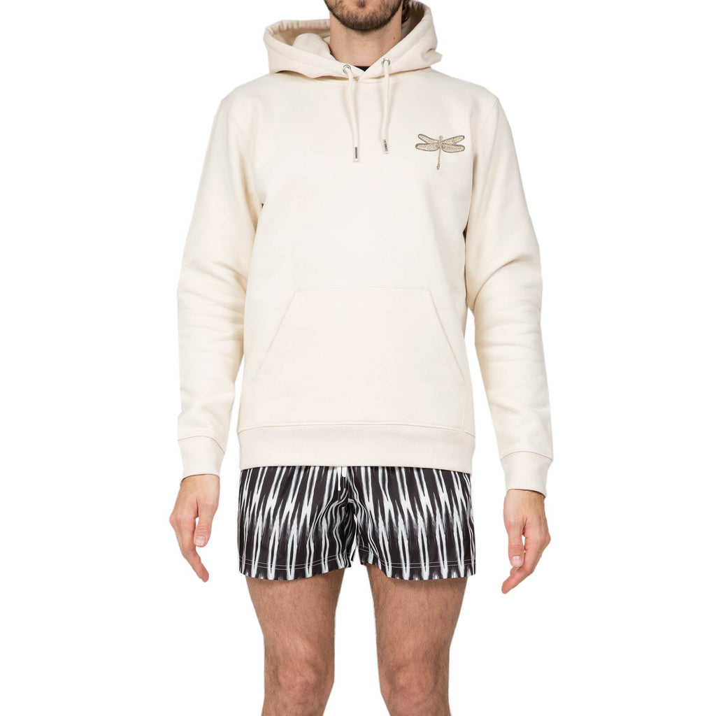 HOODED SWEATSHIRT WITH DRAGONFLY EMBROIDERY